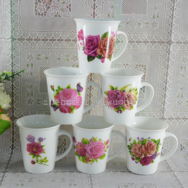 陶瓷杯,烤花杯, 白瓷杯, 库存杯