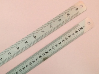 众能不锈钢直尺 公英制 15cm 学生绘图
