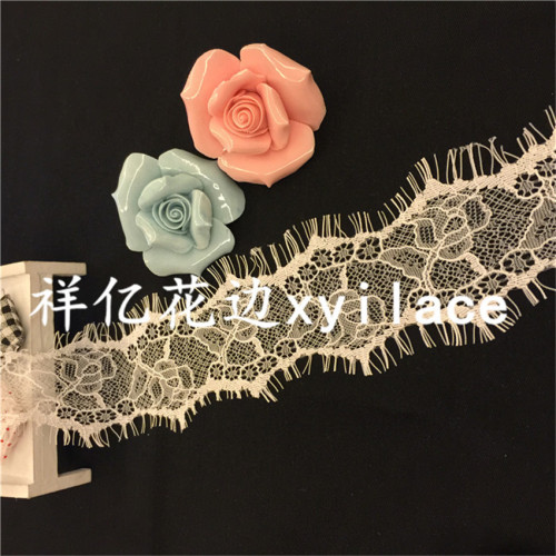 factory direct eyelash lace fabric clothing accessories in stock supply j088