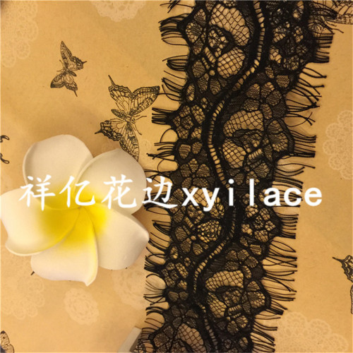 Factory Direct Sales Eyelash Lace Fabric Clothing Accessories Spot Supply Lace J029