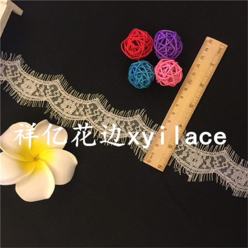 Factory Direct Sales Eyelash Lace Fabric Clothing Accessories Lace Spot Supply J006