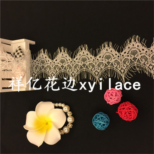 Factory Direct Sales Eyelash Lace Fabric Clothing Accessories Spot Supply Lace J115