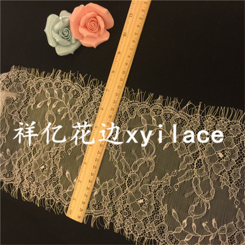 Factory Direct Sales Eyelash Lace Fabric Clothing Accessories Spot Supply Lace J195