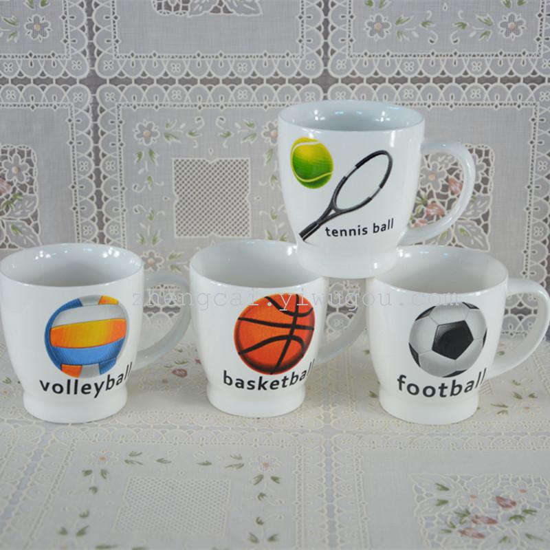 陶瓷杯 咖啡杯 广告促销杯 卡通足球杯子