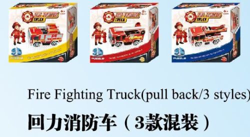 new product educational toys pull back car series pull back fire truck 3
