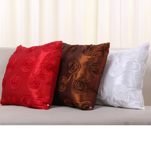 Stall Goods Billion Points Circle Rose Pillow Cover Bedside Cushion Waist Pillow Sofa Cushion Back Seat Cushion without Core