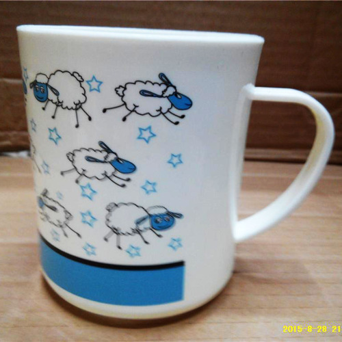cartoon sheep printing mouthwash cup with handle cup wholesale rs-2901