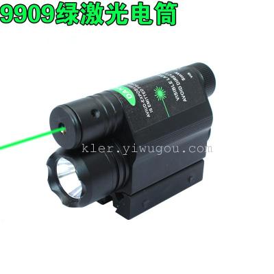 Tactical flashlight charge LED green laser sight