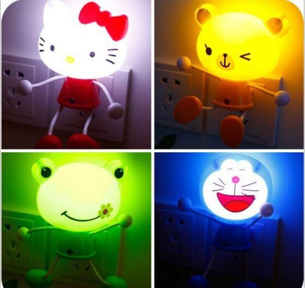 卡通小夜灯创意儿童房节能光控智能led感应灯床头灯壁灯