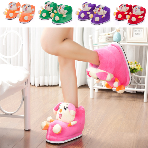 new rich dog high-top cotton slippers indoor cartoon slippers warm anti-freezing