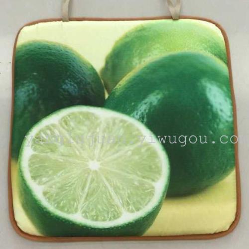 Fruit Pattern Lime Square Cushion/Sponge Mat/Dining Chair Cushion Price Negotiable