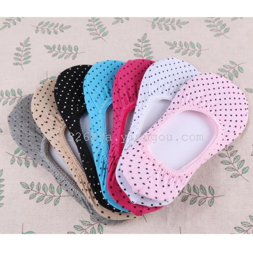 invisible round point socks boat socks spring and summer women‘s socks solid color shallow mouth lace socks pure cotton socks bottom socks