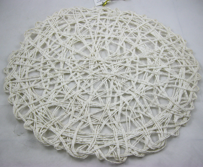 2015 New double-filament random woven circular mesh paper handcrafted placemats and heat insulation pads pic 21