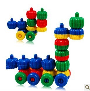 children‘s puzzle assembling desktop toy pumpkin fruit can assemble cars