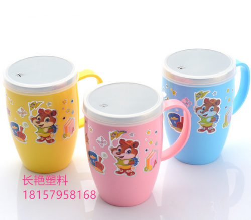 children‘s cup cute drop-resistant insulated baby cup cartoon bowl cup stainless steel mug 8824