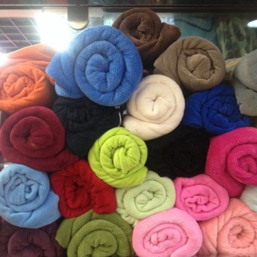 Pure and Candy Color Plain Coral Fleece Blanket 200 * 230cm