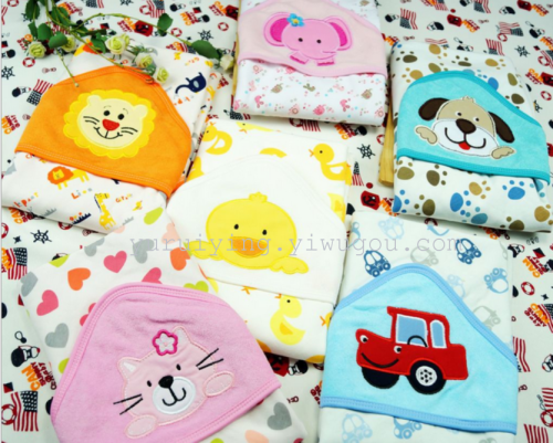 New Children‘s Knitted Cotton Double-Layer Baby Blanket Infant Blanket Factory Direct Export