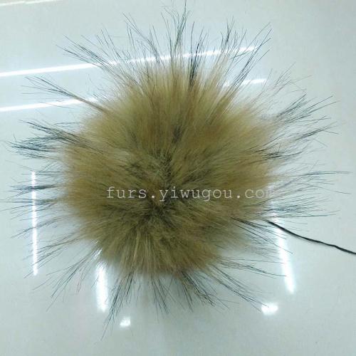 12cm Imported High Imitation Fox Fur Ball Raccoon Fur Ball Rabbit Hair Ball All-Match Keychain