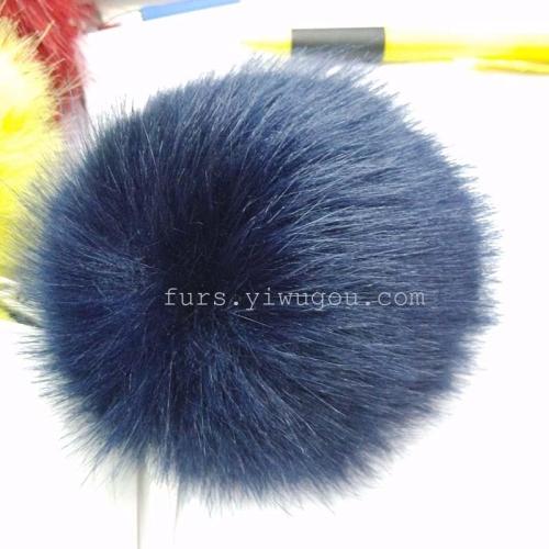 15cm Fox Fur Ball Keychain Scarf Fur Ball High Simulation Fox Fur Foreign Trade Direct Sales