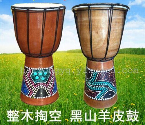 musical instrument 6-inch african drum hand drum 6-inch african drum whole wood hollowed black mountain sheepskin drum crafts