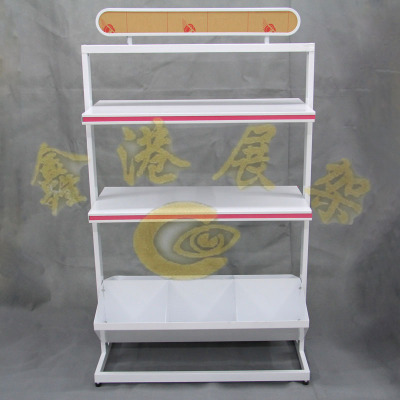 The three layer frame display exquisite fine white display storage rack iron plate frame