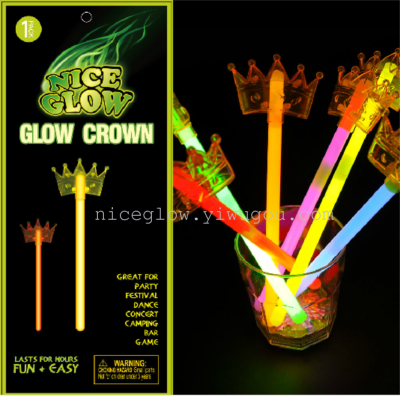 The fluorescent rod props magic wand light stick crown lightsticks luminous stick toys for children