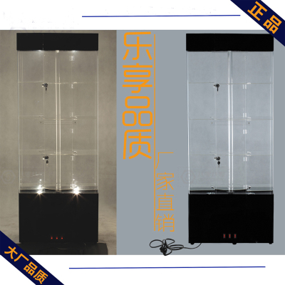 Factory direct wholesale organic glass acrylic display cabinet with rotary
