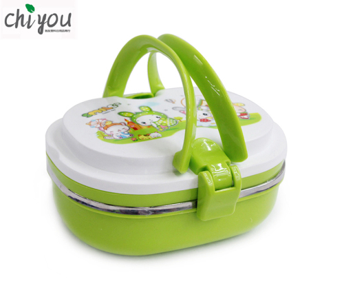 Creative Stainless Steel Insulated Lunch Box Student Bento Box Sealed Leak-Proof CY-8079