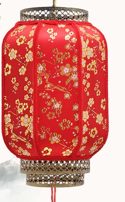 50厘米冬瓜仿羊皮灯笼 金梅款国庆中秋大红灯笼 户外仿古宫灯