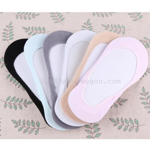 Solid Color Women‘s Low-Cut Liners Socks Low Cut Thin Pure Cotton Non-Slip Invisible Socks Candy Color Short Socks