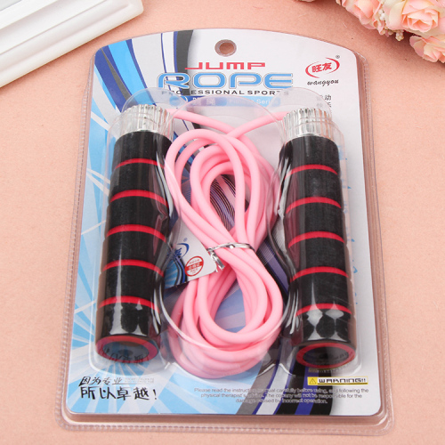 Wangyou High-Frequency Series Skipping Rope High-Frequency Two-Color Sponge Chrome-Plated Frosted Skipping Rope