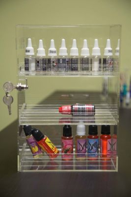  Clear Acrylic Counter Tower E-Juice or E-Liquid Bottle Display Case