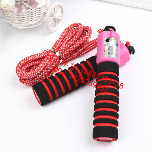 Wangyou Professional Rope Skipping Toy Two-Color Sponge Counting Two-Color Cotton Rubber Rope Skipping for Students 
