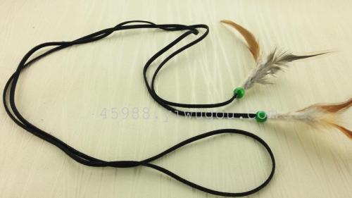 tassel microfiber all-match retro lady mori girl korean thin belt waist rope waist chain feather decoration