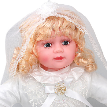 金发公主芭比洋娃娃24寸新娘婚纱女孩玩具_乐