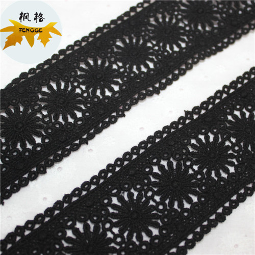 Factory Direct Sales Cotton Mesh Embroidered Lace Wedding Curtain Sofa Fabric