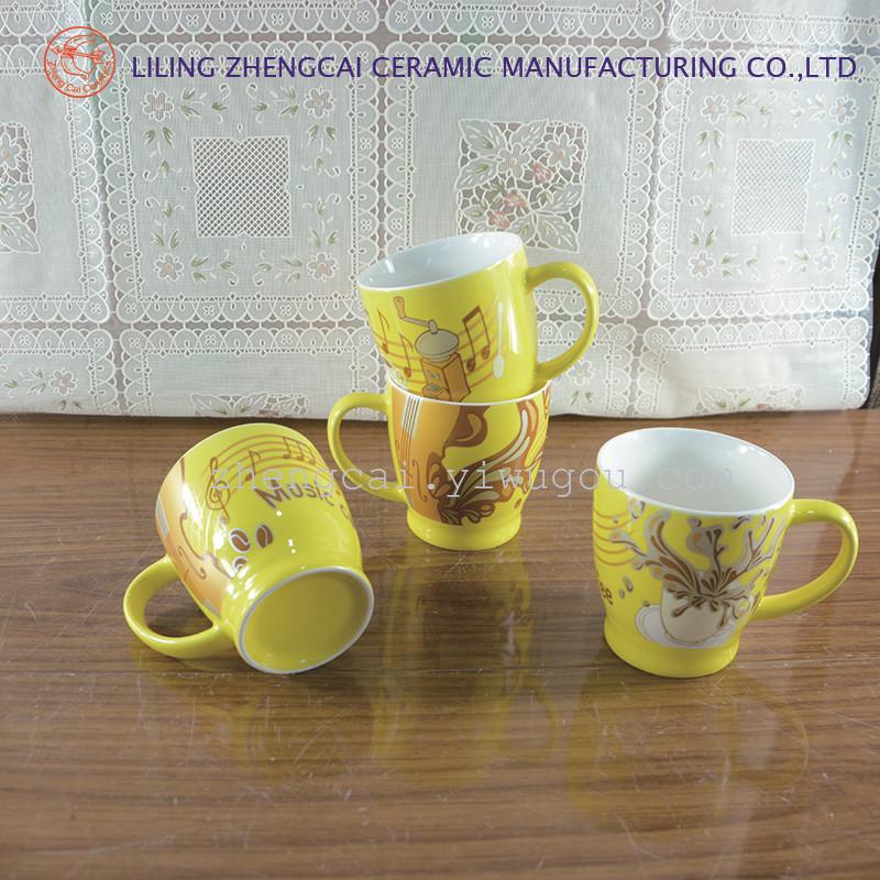 色釉陶瓷咖啡杯 卡通杯 陶瓷杯 咖啡杯 广告促销杯
