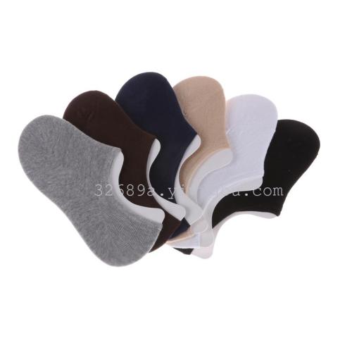 invisible socks low-cut bamboo fiber non-slip flat men‘s socks deodorant short low-cut ankle socks