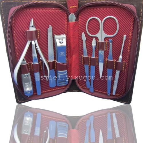 Pedicure Knife Set Nail Clippers Pedicure Tools Beauty Set Red Nail