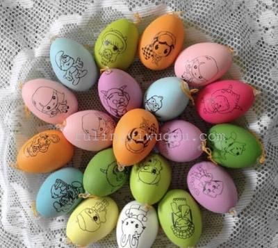 Manufacturers selling children Easter eggs DIY cartoon painting and hand-painted eggshell Handmade children toys