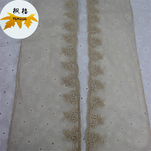 factory direct high quality polyester mesh brown lace accessories
