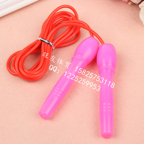 Wangyou Professional Skipping Rope Plastic Handle Thread Rubber Skipping Rope 