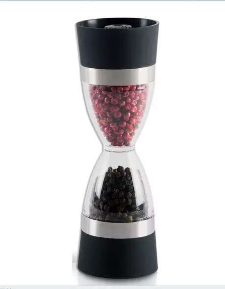 Two-in-one ceramic double salt and pepper grinder manual, well-designed red salt and pepper grinder pic 7