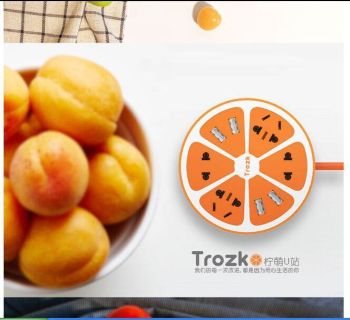 柠檬U站 柠檬创意多功能智能插座 usb充电器 排