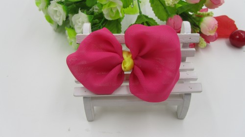 Factory Direct Sales Children‘s Ornaments Korean Style Children‘s Handmade Fabric Headdress， Chiffon Bow