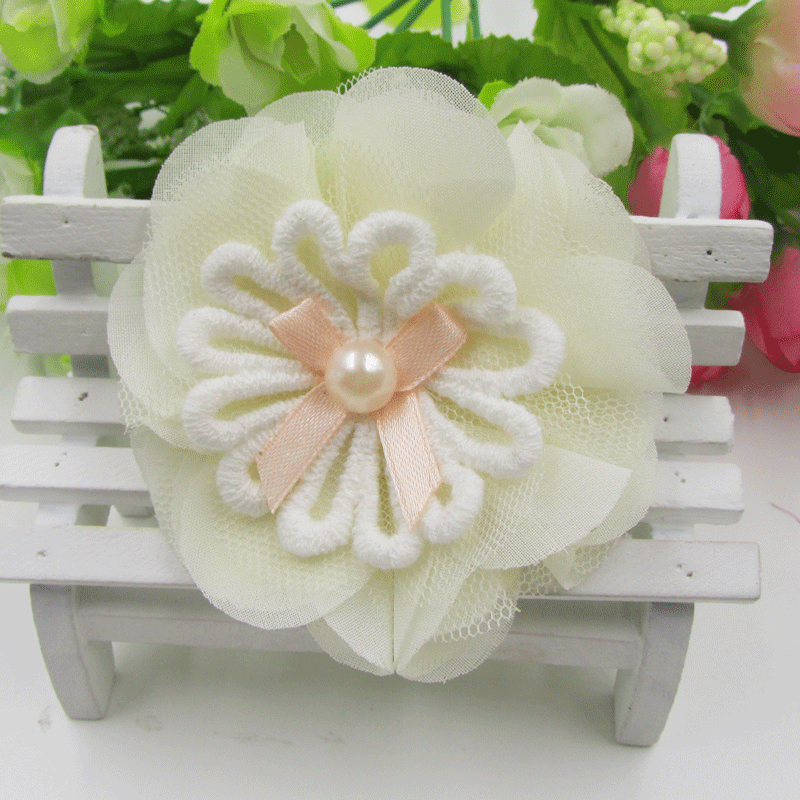 Manufacturer direct Selling Five-Petal Flower Side Handmade Flower， headwear Hair Band