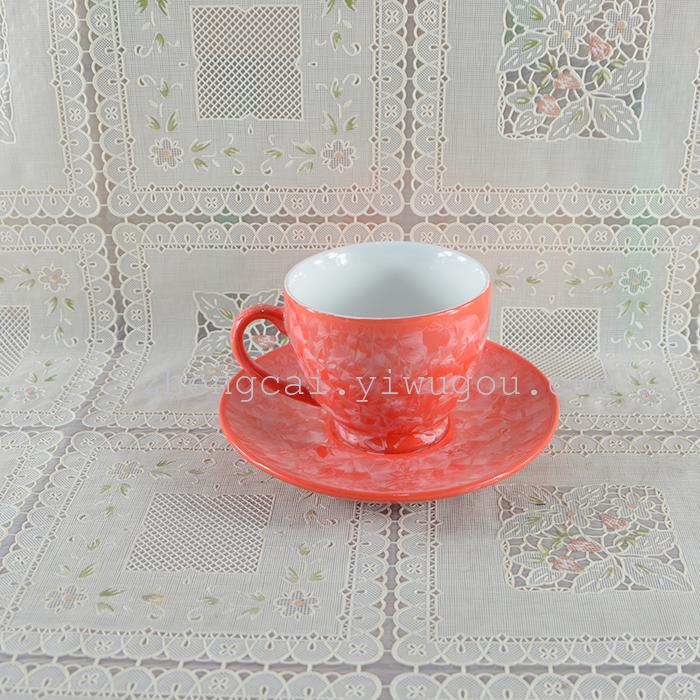 A complete set of 15-head ceramic tea sets with crystal glaze art pic 5