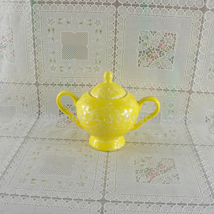 A complete set of 15-head ceramic tea sets with crystalline glaze art tea sets pic 3