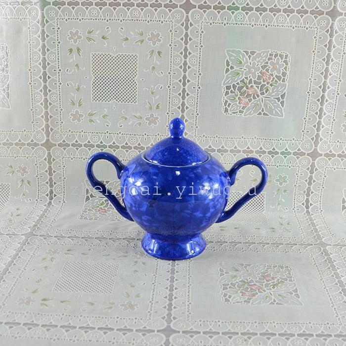 A complete set of 15-head ceramic tea sets with crystalline glaze art tea sets pic 5