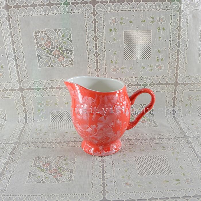 A complete set of 15-head ceramic tea sets with crystal glaze art pic 4